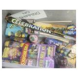 Large Fireworks Lot in Tote