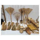 VTG  Oriental Whisk Brooms, Baskets, Game-Ladles?