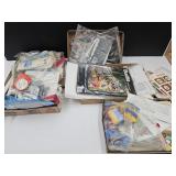 Large Lot Crafts Embrodery Kits, Knitting Needles+