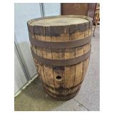 Whiskey Barrel 29" H Missing Rings