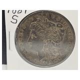 1881 S Silver Morgan Dollar Coin