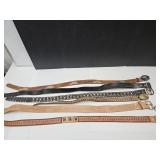 LOT of Belts & Buckles Leather