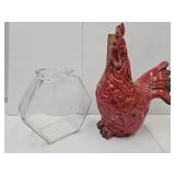 Large Rooster 13.5" h  & Counter Top Jar
