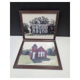 Framed Old School & Church By Joetina Thompson