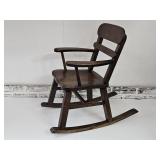Antique Childs Oak Rocking Chair