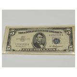 Blue Seal 1953A 5$ Currency Note