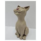 Concrete Cat Statue 9"H