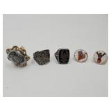 Size 12 1/2 Eagle Ring 1985 G & S , Cameo, Spoon,+