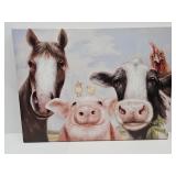 Farmhouse Animals Wall Decor 32 x 24"