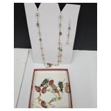 5 Beaded/Stones Earrings Sets & NEcklace Set