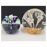 2 Paperweights Unmarked & Small Prestige