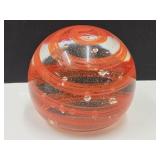 Jim Davis  Swirl Glass Paperweight