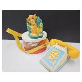Fisher Price Telephone, Drum, Lion King Bank
