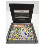 Cigar Box of Vintage Marbles
