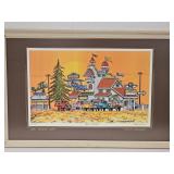 Signed & Framed Art  "AERO BURGER CAFE" Fred Bonn