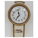 Vintage Miller Beer Advertising Clock 21" high