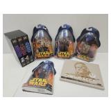 Star Wars VHS Tapes, Chewbacca Sign, & 4 Figures
