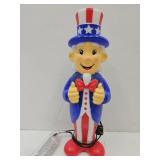 BLOW MOLD UNCLE SAM 14"H Electric July 4th