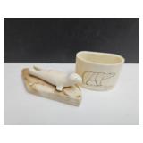 Bone  Stone Carved Seal see size +