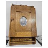 Beautiful Antique Oak Medicine Cabinet  20x6x36"h