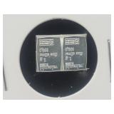 2 Grams .999 Fine Valcambi Silver Bars