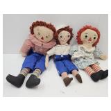 Raggedy Ann & Andy Dolls One Musical 15-19"