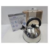 Tea Kettle & Personal  Sz Fan