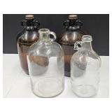 1/2 Gallon & 1 Gallon Glass Jugs (Wine Making?)
