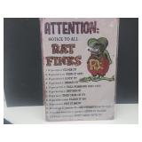 New Rat Fink Metal Sign 8" x 12"