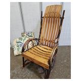 Amish Hickory Rocking Chair with Cushions