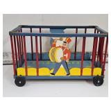 VTG Circus Wagon Pully Toy 14 x 26 x 14"h