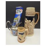 Japan Beer Steins & VTG Pitcher, Odor Eaters