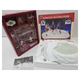VTG Christmas Shadow Box & Skating Pond NO CORD
