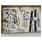 Costume Jewelry & Watch Lot Colts Money Clip +