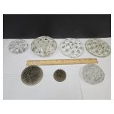 VTG Glass & Metal Flower Frogs