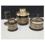 Table top Lighter, Tabacco Jar, ashtray, Match