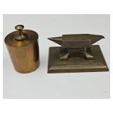 Brass Anvil heavy 4" Base & Brass weight
