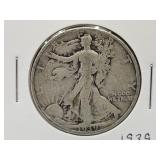 1939 Walking Liberty Silver Half Dollar Coin