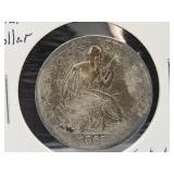 1863 S Seated Liberty Silver Half Dollar Coin