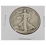 1944 D Walking Liberty  Silver Half Dollar Coin