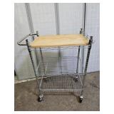 Kitchen Island Work Cart on Wheels 24 x126 x 34"h