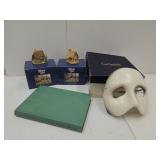 Phantom/ Opera Mask, Vtg Book, 2 Lilliput Cottages