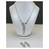 VTG Multicolor Gems Earring & Necklace Set NAPIER