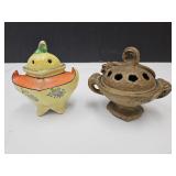 VTG Incense Burners, metal, porcelean