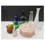 Occupied Japan, Dresser Box, vases & Bottles