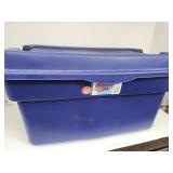 28 Gal Blue Rubbermaid Storage Tote