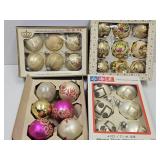 Christams ornaments VTG sparkle Glitter +