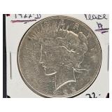 1922 D Silver Peace Dollar Coin