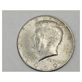 1969  Half Dollar 40 % Silver Coin