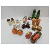 Large Lot Salt & Pepper Shakers